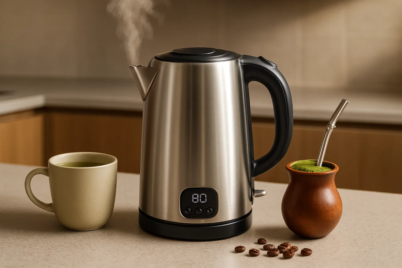 Capa: Chaleira Elétrica com Controle de Temperatura: a Melhor para Café, Chá e Chimarrão em 2026