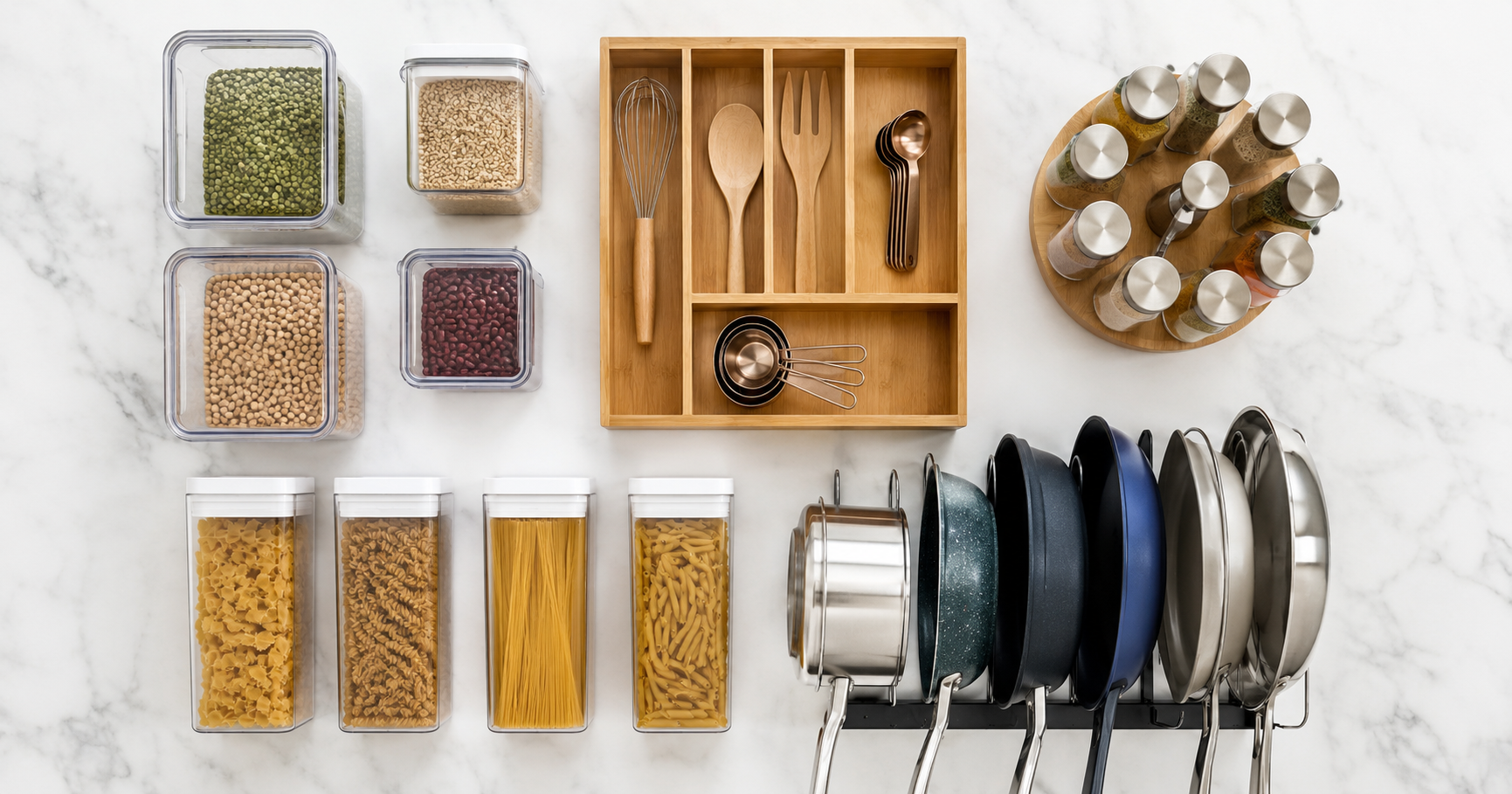 Capa: Kit Organização de Cozinha: Monte o seu por R$ 150