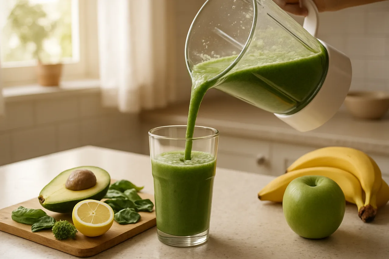 Vitamina sendo preparada no liquidificador Philips Walita RI2110