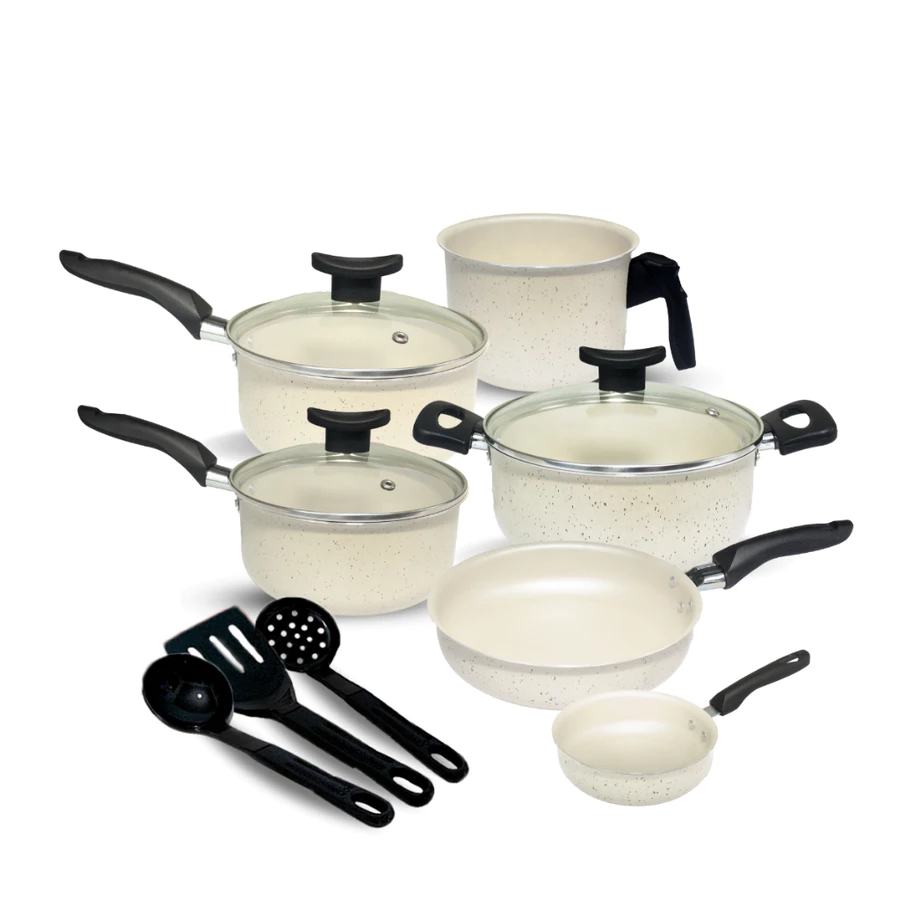 Jogo de panelas Elegance antiaderente Teflon, 9 peças