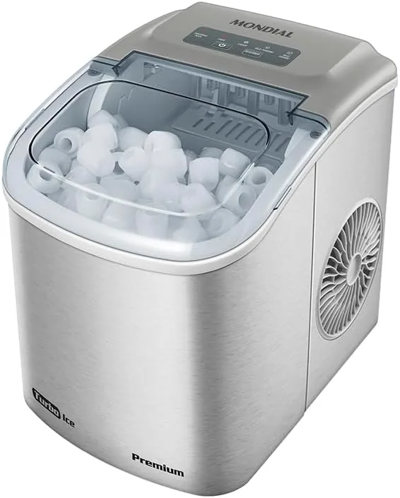 Máquina de gelo Mondial Turbo Ice Premium MG-12-GI inox
