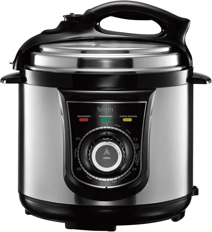 Panela de Pressão Elétrica Elgin 4 litros 840W inox