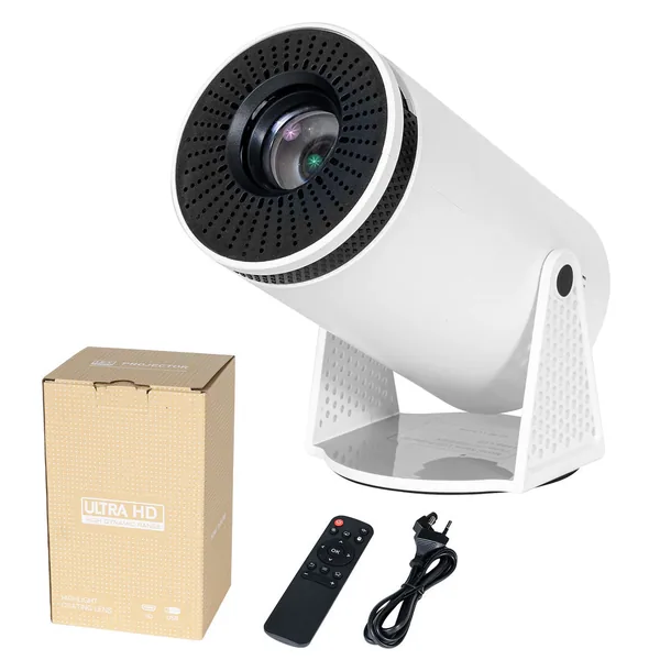 Projetor HY300 Magcubic branco visto de frente